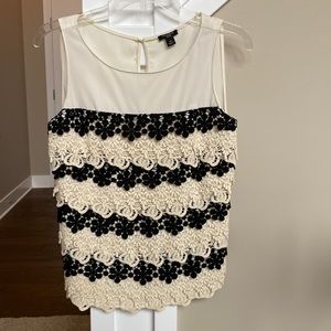 Ann Taylor floral layered shell